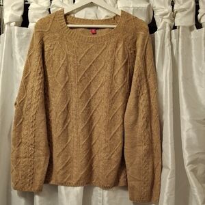 Vince Camuto Cable Knit Sweater - Brown XXL
